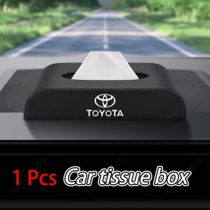 Toyota Car Luxury Leather Tissue Box Multipurpose Hanging Car Accessories