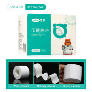 Cofoe Medical Cotton Tape Pressure-sensitive Adhensive Roll Strong Resilience Wound Dressing Bandage Breathable Non-woven Fixation Tape