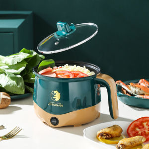 (KÈM GIÁ HẤP KIM LOẠI) NỒI LẨU ĐIỆN MINI ĐA NĂNG Có Tay Cầm Tiện Dụng 18cm - NỒI CƠM ĐA NĂNG SIÊU TIỆN LỢI 1.8L VỚI 2 NẤC NHIỆT DỄ DÀNG ĐIỀU CHỈNH - Nồi Lẩu Điện Mini Đa Năng Chống Dính Xửng Hấp 2 Tầng Đường kính 18cm