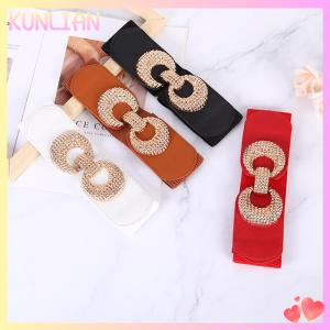 [KUNLIAN] Phụ Nữ Thời Trang Mới Trang Trí Đàn Hồi Vành Đai Rộng Khóa Váy Áo Len Thắt Lưng Cho Phụ Nữ