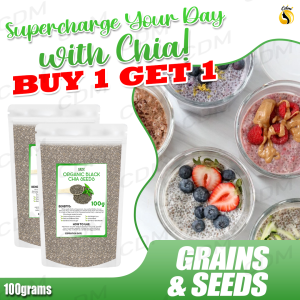 BUY 1 TAKE 1 ORGANIC CHIA SEEDS 100g from South America — Low Carb Superfood Omega-3