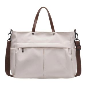 New Stylish Tote Bags Nylon Shoulder Bag Crossbody Bag Zip Closure Adjustable Strap Two Pockets Large Capacity Commuting Handbag2026