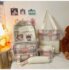 RANSEL ANAK WANITA impor Tas Sekolah set 4 in 1 Fashion Korea Terbaru 2024