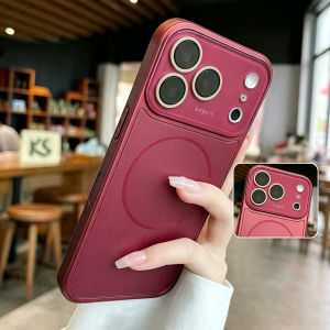 Original AG Frosted For Magsafe Case For iPhone 17 16 15 14 13 Pro Max 17Pro Magnetic Tempered Glass Lens Protect Armor Cover