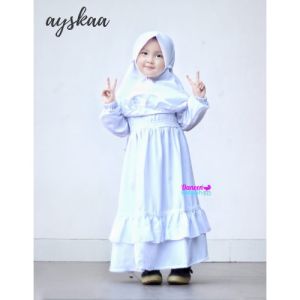 (PUSAT BUSANA MUSLIM ANAK) GAMIS ANAK MANASIK HAJI KATUN FREE KERUDUNG CANTIK / GAMIS ANAK SEKOLAH