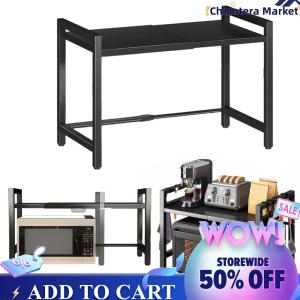 【Chinatera】Compact Expandable Microwave Storage Rack for Kitchen Countertop with Durable Finish