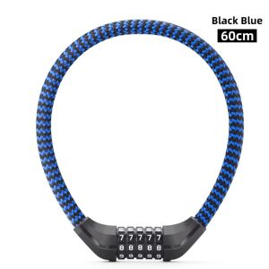 WEST BIKING Bicycle Cable Lock 5-Digit Password Anti-theft Bike Lock Multicolor Padlock Portable Motorcycle Scooter Lock MTB Road Bike Accessories