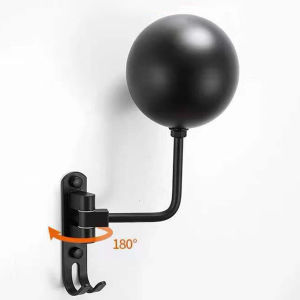 Helmet Rack Wall Mount Motorcycle Helmet Holder 180° Rotation Aluminum with