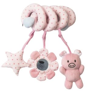 (Cle)Topstudio BabyGo Baby Bed Hanging Toy Hanging Spiral Rattle Cart Pendant Interactive Early Education Tool Newborn Stroller for 0-3 Years Old 21BG0702