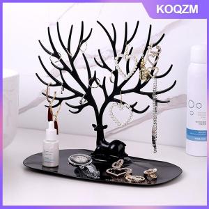 N2HAO Jewelry Organizing Display Stand Earring Necklace Ring Holder Tree Storage Rack for Countertop Vanity