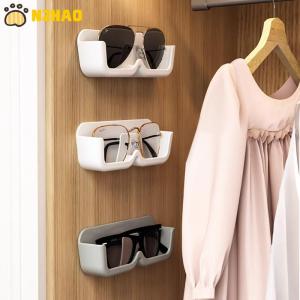 【N2HAO】 1PCS Eyeglasses Organizer Rack Wall Mounted Sun-glasses Display Holder Wardrobe Decoration Storage Box Sunglass Organizer