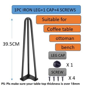 KAKI MEJA metal iron hairpin table legs Desk legs table stand furniture legs coffee table leg modern design