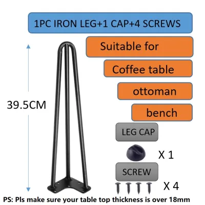 KAKI MEJA metal iron hairpin table legs Desk legs table stand furniture legs coffee table leg modern design