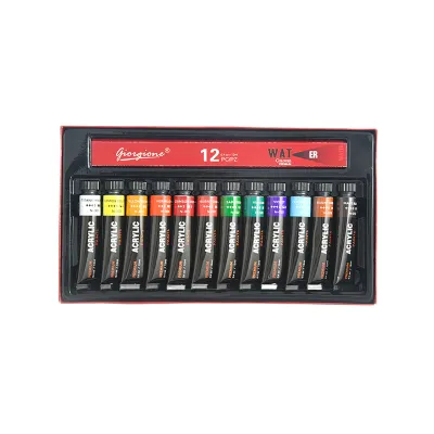 Giorgione Acrylic Paint Set 24 Colors Acrylic Paints for Painting Non Toxic Paint Sets for Kids Adults Beginners Students Professional Artist Art Plus a 6-Piece Brush Kit