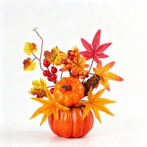ELFINL Artificial Artificial Pumpkin Sunflower Ornaments Maple Leaf Simulation Pumpkin Sunflower Model Party Decor DIY Pumpkin Sunflower Figure Harvest Festival Decor