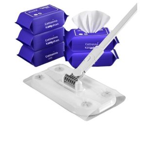 Special disposable washcloths handfree static dusting paper wall wet wipes mop clip