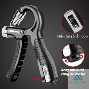 Kìm Tập Cơ Cao Cấp Hình Chữ A Chỉnh Lực Lên Đến 60kg Dụng Cụ Tập Cơ Bàn Tay Tại Nhà Có Bộ Đếm Số Tự Động