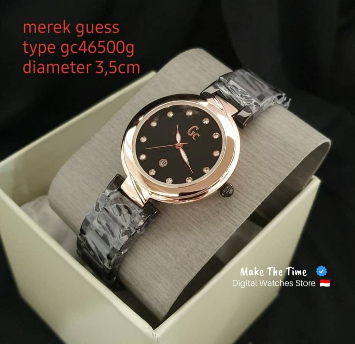 Jam Tangan Guess GC46500G Permata Tanggal Aktif Include Box dan Baterai Cadangan Lazada Indonesia