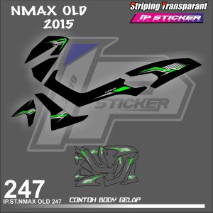 NMAX OLD 2015 (COD) STIKER STRIPING MOTOR YAMAHA NMAX OLD HOLOGRAM DAN TRANSPARAN