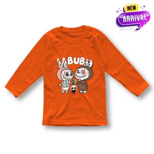 KAOS ANAK LABUBU LENGAN PANJANG PEREMPUAN BAHAN KATUN PREMIUM USIA 35-14 TAHUN TERBARU VIRAL