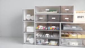 LZD  Desktop Drawer Type Storage  Stackable Combination Simple Stationery Finishing  Student Dormitory Compartment Storage