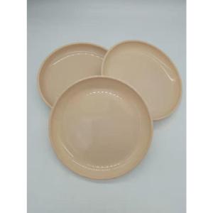 6 Pcs Set Round Soup Plastic Plate/Plastic Plate For Serving Party/Marble Thick Plastic/Round Plate/Dinner Plate