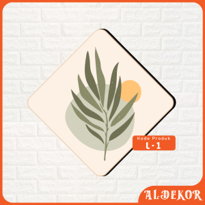 Decor Art - Aldekor Pajangan Sticker Dinding Tempel Abstrak Model Minimalis - L