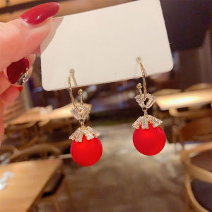 Fashionable Ring Gift 925银针锆石雪花仿珍珠耳圈韩版ins潮时尚耳环气质简约网红耳饰女