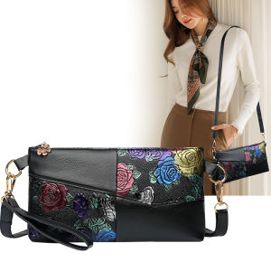 Tas Selempang Wanita Kulit PU Bunga Women Shoulder Sling Bag Fashion Style Multifungsi COD T194