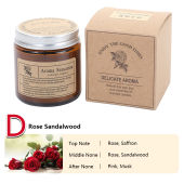 [SG Seller] Scented Candle Aroma Sensation great for birthday gift- Brown Bottle 100g / Dry Flower Handmade Natural Soy Aromatherapy Wax Fragrance