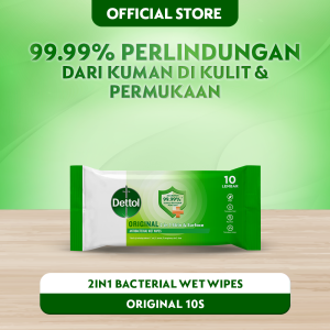 Dettol Wipes Anti-Bakteri Original 10 sheets