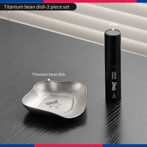 Bincoo Titanium cà phê món ăn vuông định lượng khay đựng chén Espresso đựng mẫu với bộ bình xịt
