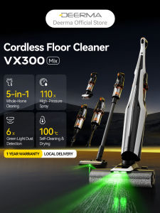 Deerma VX300 MIX Wet & Dry Cordless Vacuum Cleaner 22000Pa 70°C Hot Water 100°C Hot Air Drying VX 300 Dry Vacuum Cleaner