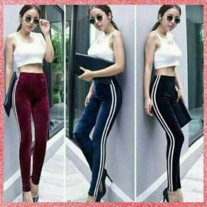 howfashion Velvet Bludru List Legging Import