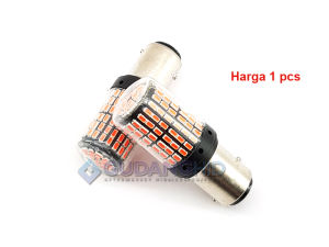 Lampu LED Rem Stoplamp CANBUS 1157 S25 Bayonet 4014 144 Mata 12V-24V