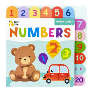 FCBEAR TALE English Learning Book Numbers Alphabet and A Fulfilling Day for Kids Early Education Picture Book