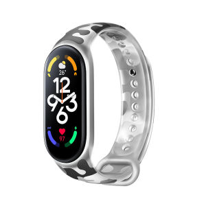 สำหรับ Mi Band 7 6 5 4 3 Mi Band สายนาฬิกาทดแทนสายรัดข้อมือลายพรางเปลี่ยนสายนาฬิกากีฬา