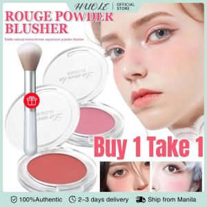 FenHuan 【24h Shipping】 2pcs New Blush 🔥Face And Eye 2in1 Blush Natural Matte Monochrome Blush Lasting High Gloss Portable Powder Blusher Eyeshadow Student Makeup Products