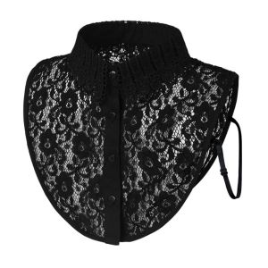 WAPKTY Detachable Fake Collar White Black Lace Neckline Clothes Accessory False Collar Women Girls