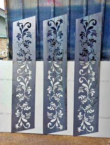 4 pcs plat besi 1 mm.x P 100cm x L 20 cm motif dan ukuran custom