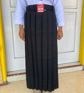 Rok Sekolah SMA/SMK Rempel Abu-abu Saku Samping Hitam Maxy Seragam Coklat Pramuka Panjang Size S-XL