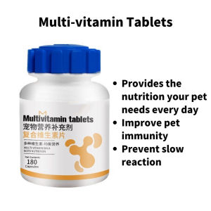 180pcs Pet Vitamin calcium tablet Supplement Dog Cat Multivitamin Probiotics Beauty Hair Bulu Bone Calcium Vitamin