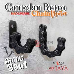Cantolan Single Gantungan Rantai Motor Kait Antik Baja Besi Cantolan Baju Jas Serbaguna