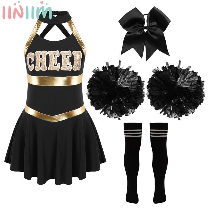 Kids Girls Cheerleading Outfits Sleeveless Dance Dress Halloween Cheer Leaders Uniform Competition Cheering Performance Costumes Lazada PH