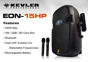 Kevler EON-15HP 15inch 450W Portable Active Speaker System (1 PC)