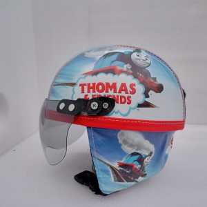 Cod - Helm Anak Motif Thomas Kereta Lucu Kaca Riben Usia 1-4 Tahun
