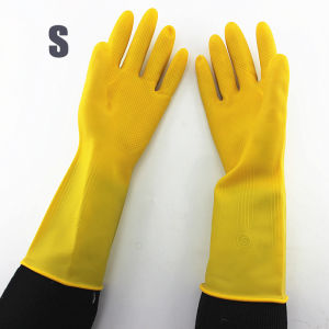 Yellow Rubber Latex Dishwashing Laundry Gloves Cleaning Gloves Personal Protective Equipment Multi-Purpose Use Reusable