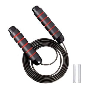 Adjustable Weighted Skippings Rope 360 Swivel Bearing Jump Rope Nonslip Handle Steel Wire Jump Rope for Women Man Kids
