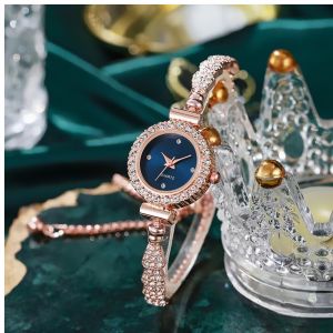 Jam Tangan Wanita Elegan Mewah Model Serut Rantai Gelang