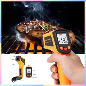 FAST DELIVERY Thermometer Pengukur Suhu Badan dan Ruangan Digital Infrared Non Contact LCD Display
